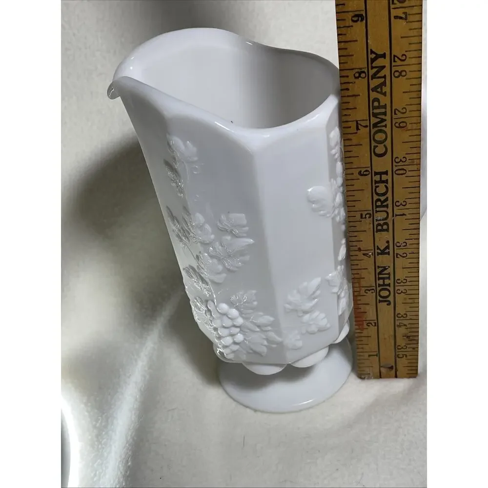 Vintage Westmoreland Milk Glass Paneled 8